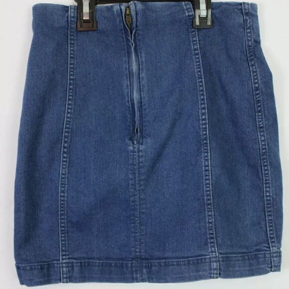 Free People Modern Femme Stretch Denim Jean Mini Skirt Women's Size 4 - Picture 4 of 7